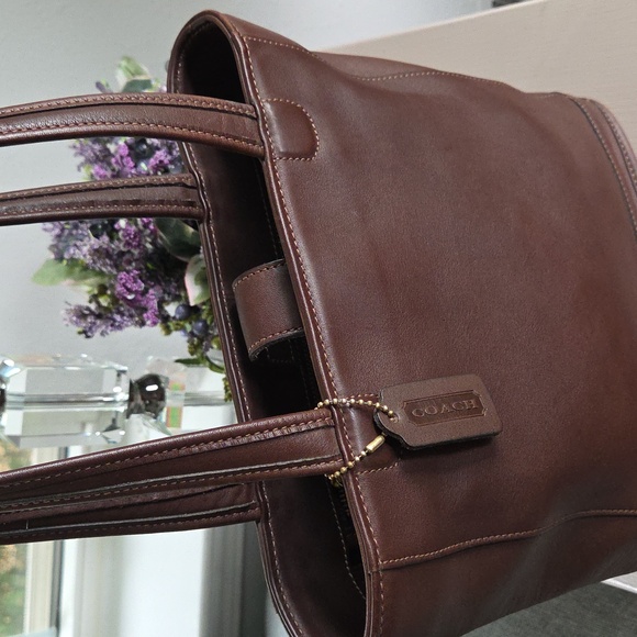Vintage COACH Mahogany Bleeker Leather Tote Bag - Picture 5 of 14
